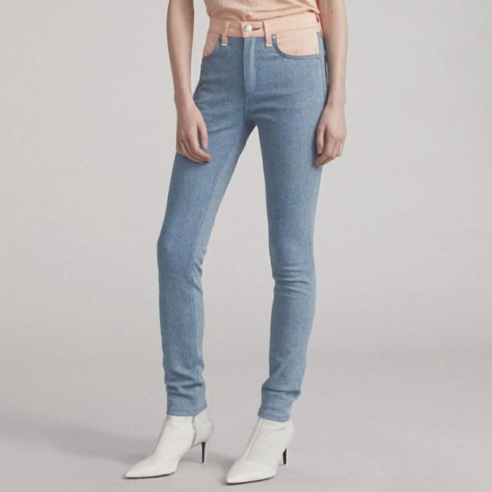 Rag &‎ Bone Phila Jean Blue Pink Size 28 - Picture 11 of 11